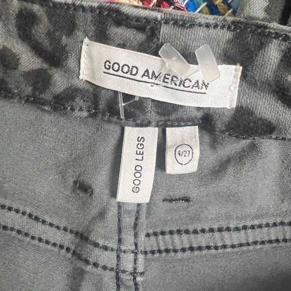 Good American Grey Leopard Print HighWaist Jeans 27 - Picture 7 of 7